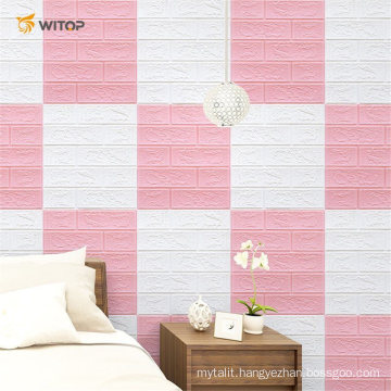China Wholesale 3D Wall Paper Foam Wall Sticker Soundproof and Waterproof Wallpaper for Home Decoration Brick Wallpaper